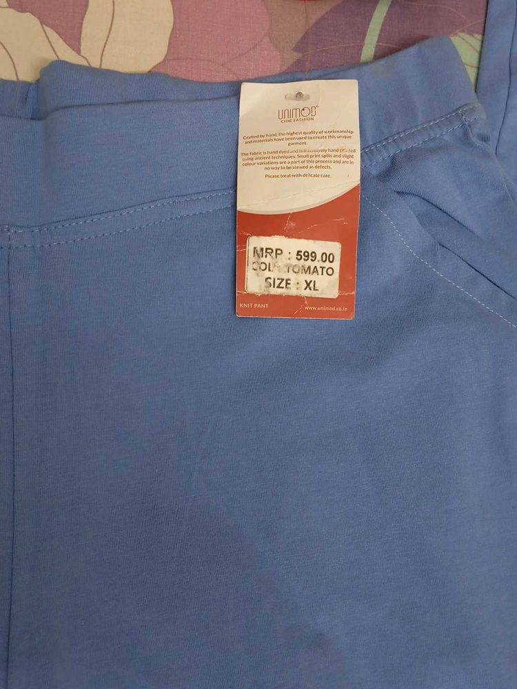 Unimod XL Blue knit Pants Super Streachable