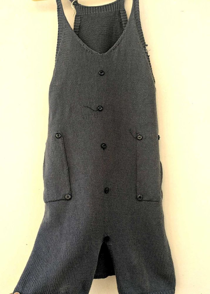 Button-Down Knit Romper