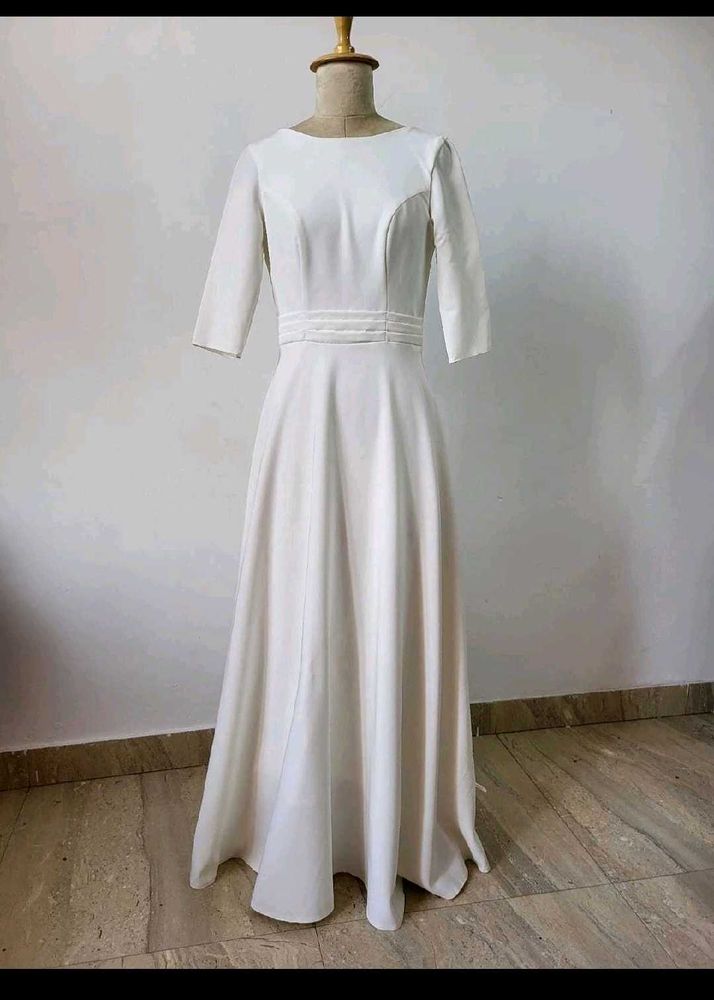 Elegant A-Line White Dress