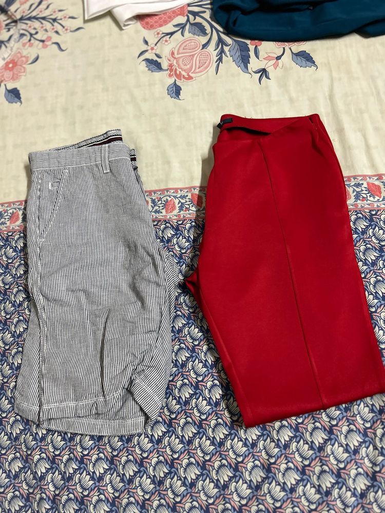 combo of ladies cigarettes pants n Men&#39;s Shorts Bu