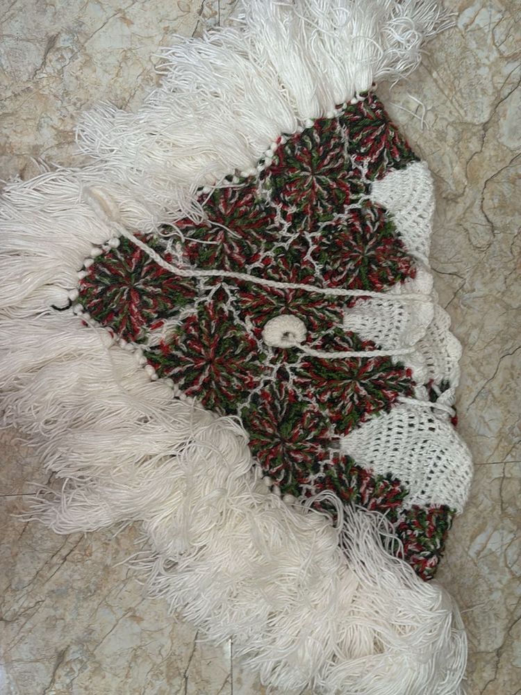 Multicoloured Wool Poncho