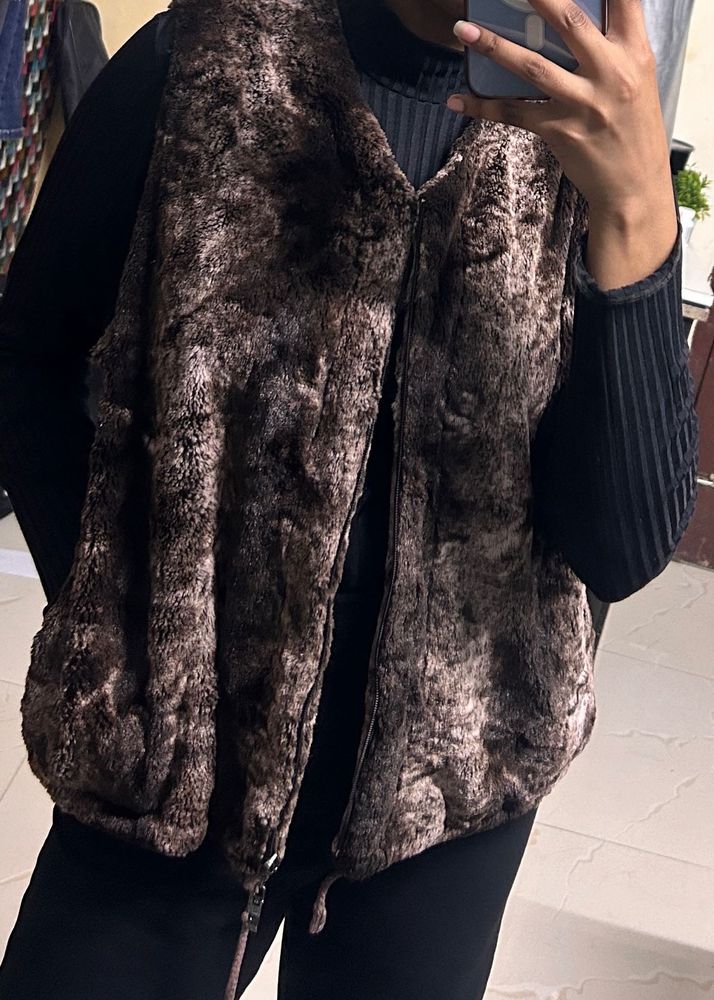 Faux Fur Vest large size