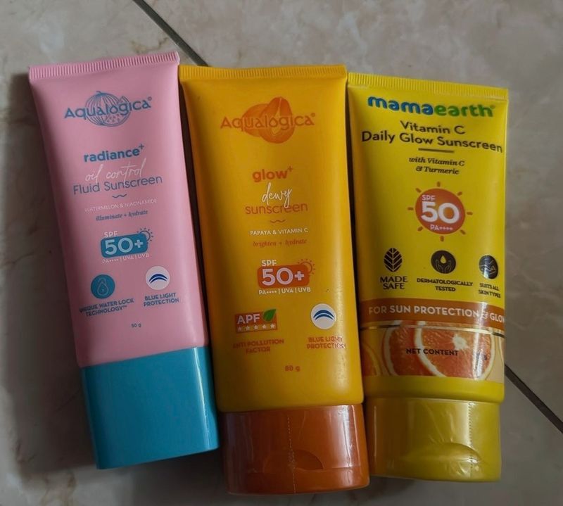 Sunscreen Bundle - Aqualogica &amp; Mamaearth