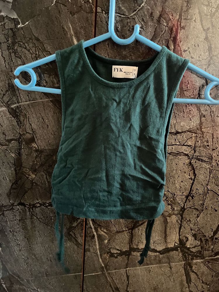 Green Crop Top