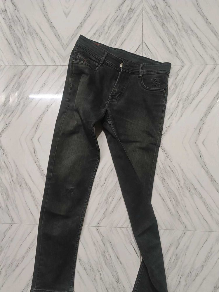 Dark Grey Denim Jeans