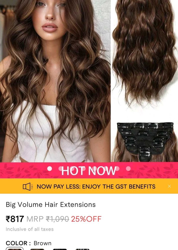 SAVANA Voluminous Brown Hair Extensions