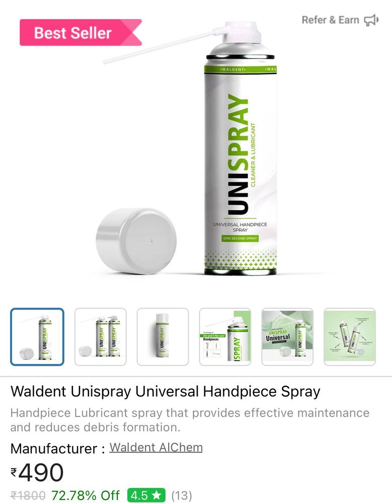 WALDENT UNIVERSAL DENTAL HANDPIECE SPRAY