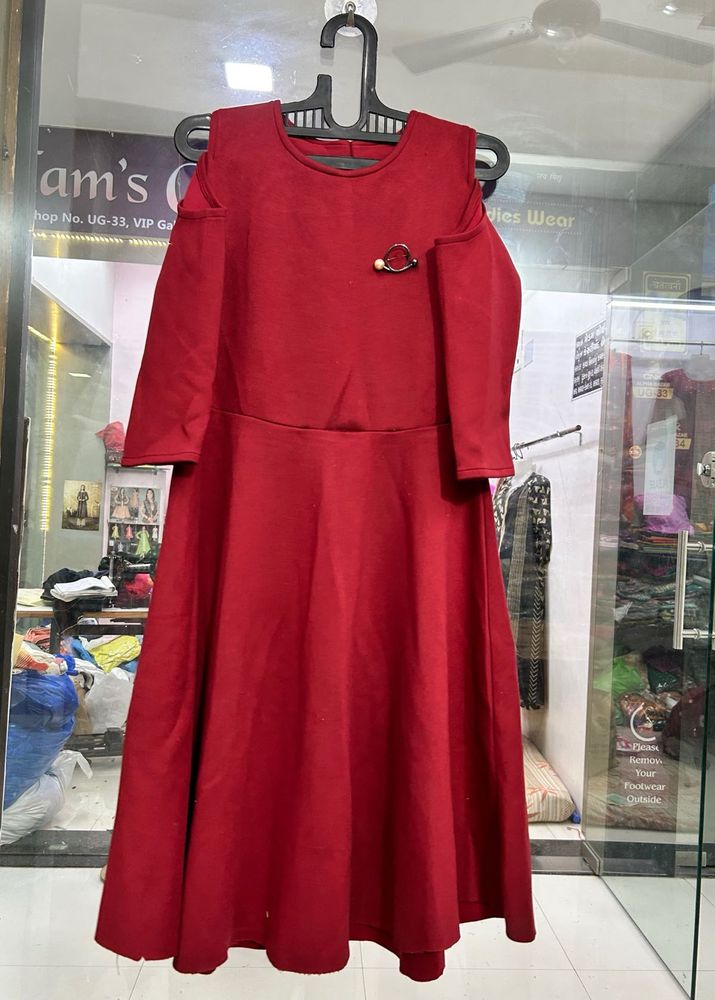 Red Fit &amp; Flare Dress