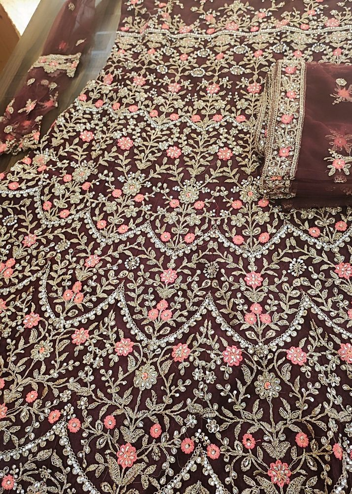 Beautiful bridal Gown With Zari Work