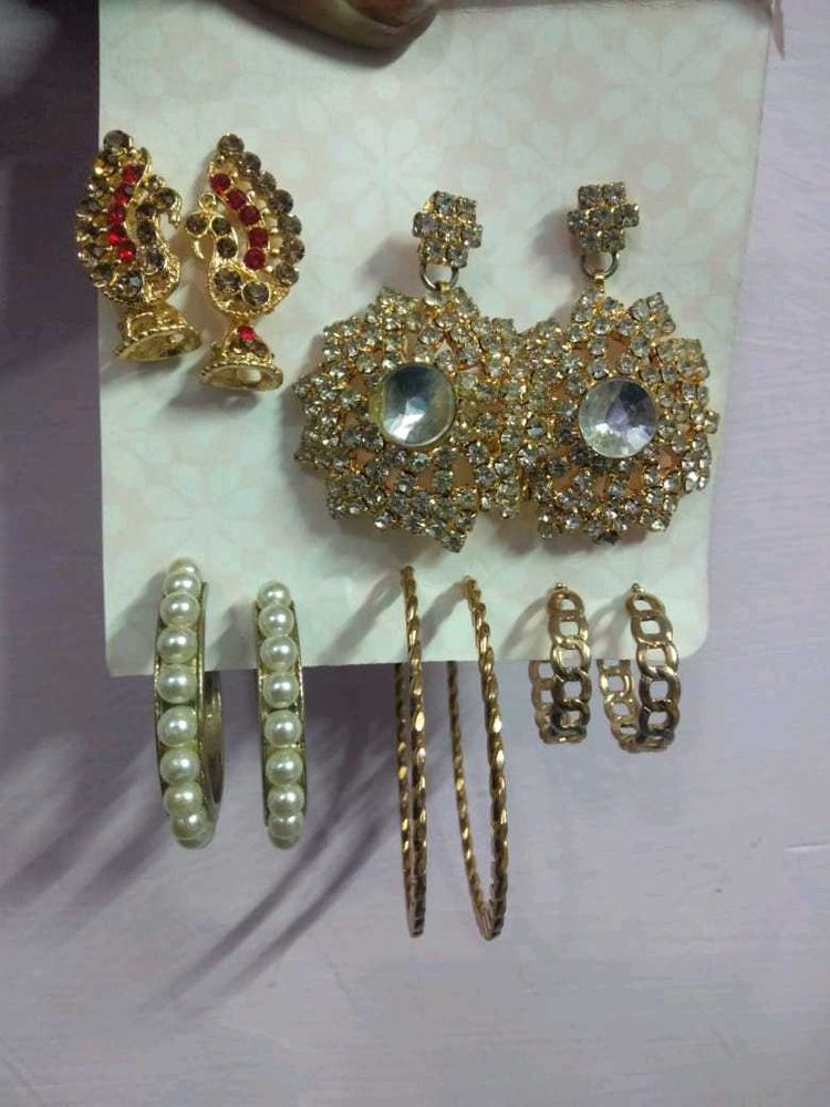 5 Pairs Of Earrings