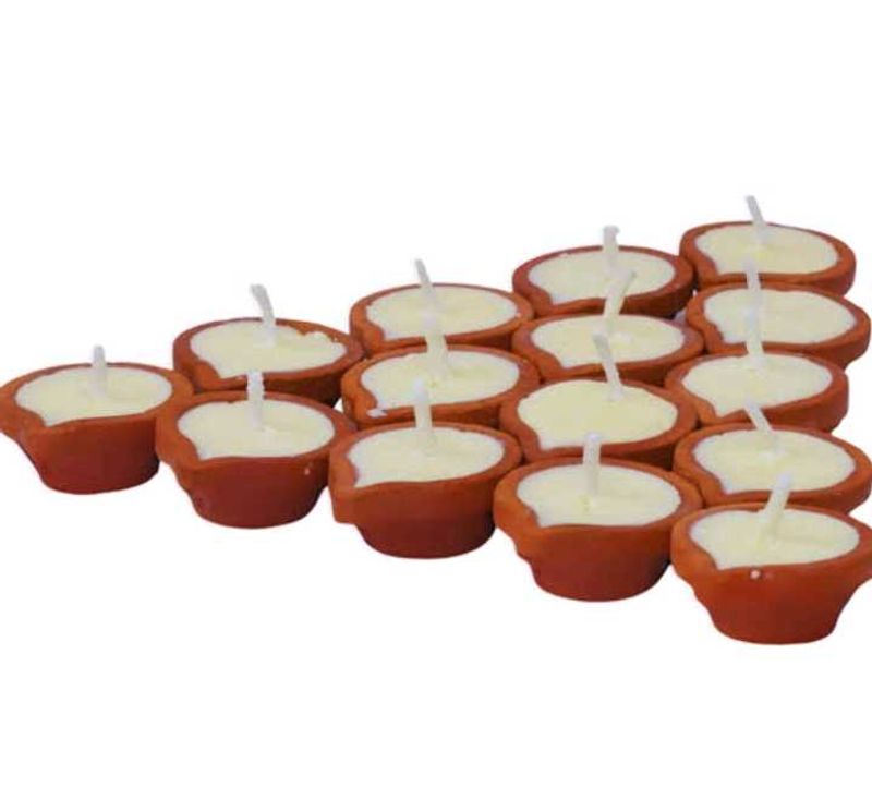 Terracotta Tealight Candle Set 4
