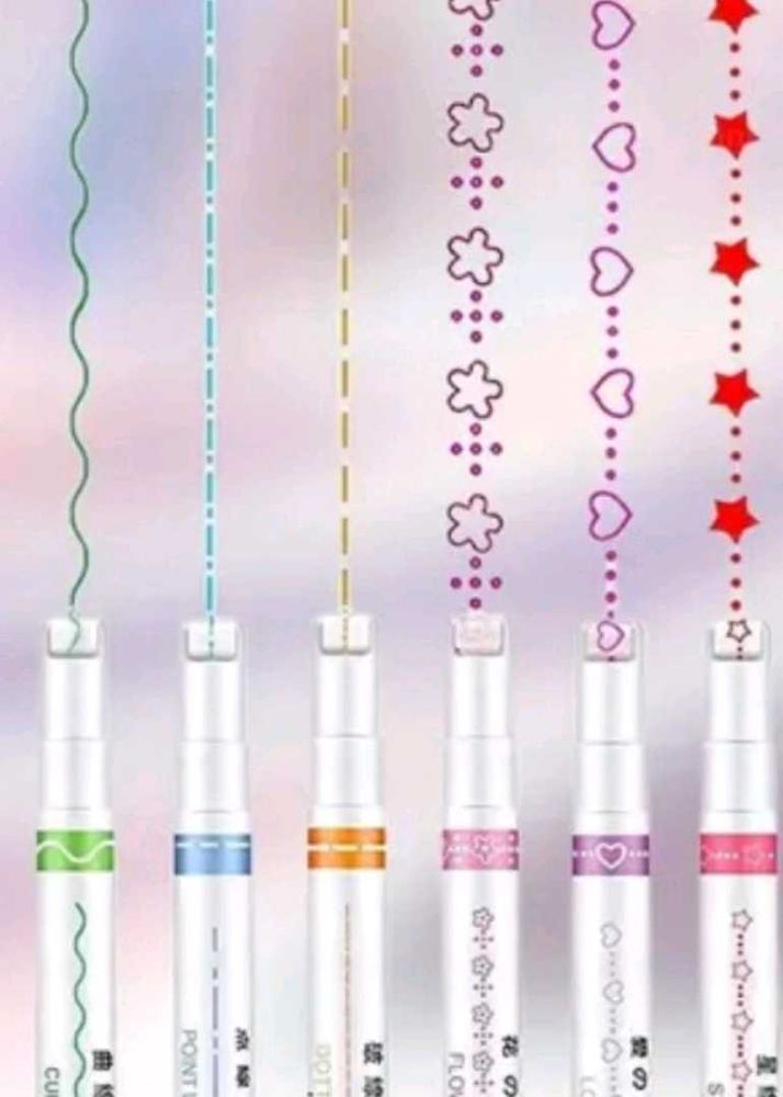 Decorative Roller Stamp Pens Set