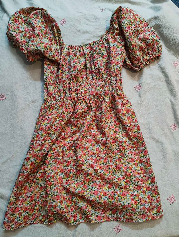 Floral Print Mini Dress