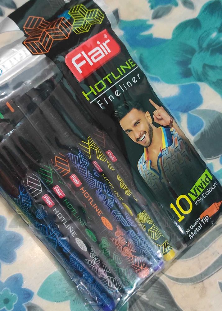 Flair Hotline Fineliners Pack Of 10 Vivid Colors