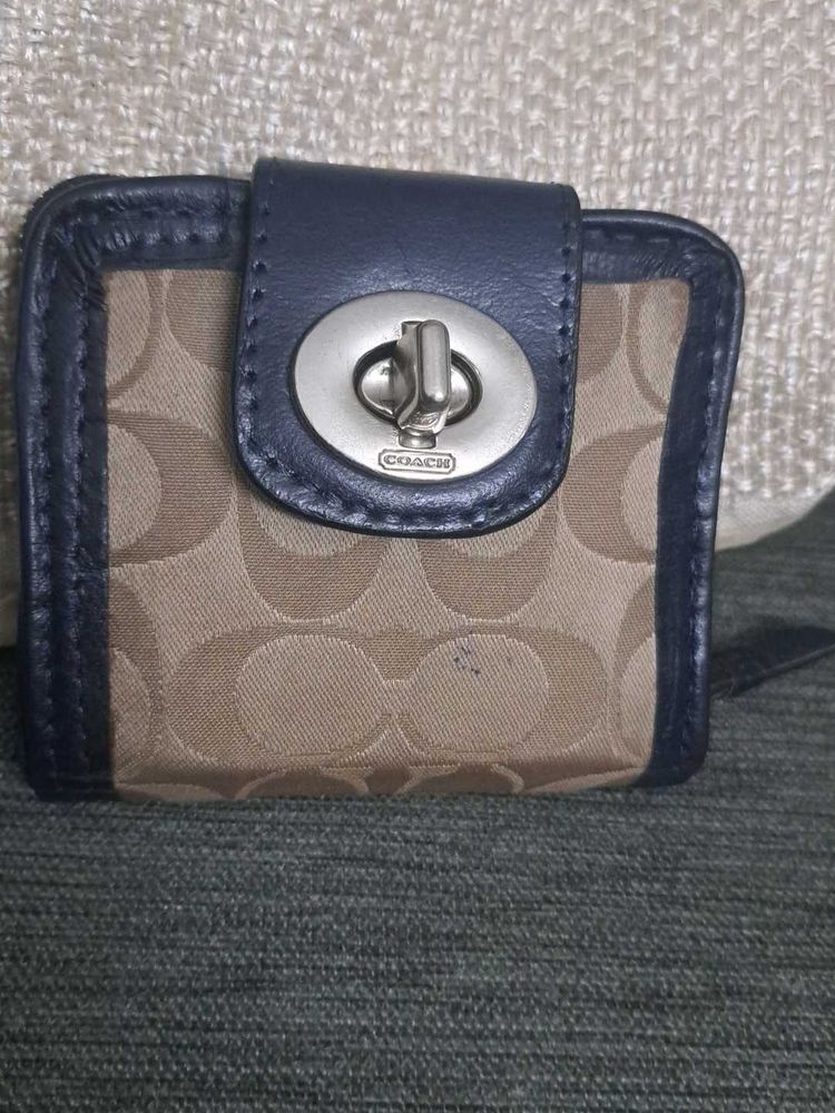 Coach Signature Turnlock Wallet