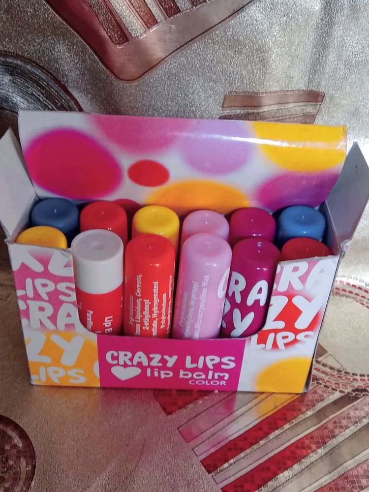 Crazy Lip Balm Color 12 Pcs