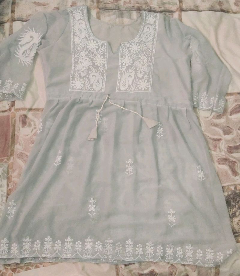 Chikankari Pattern Kurti