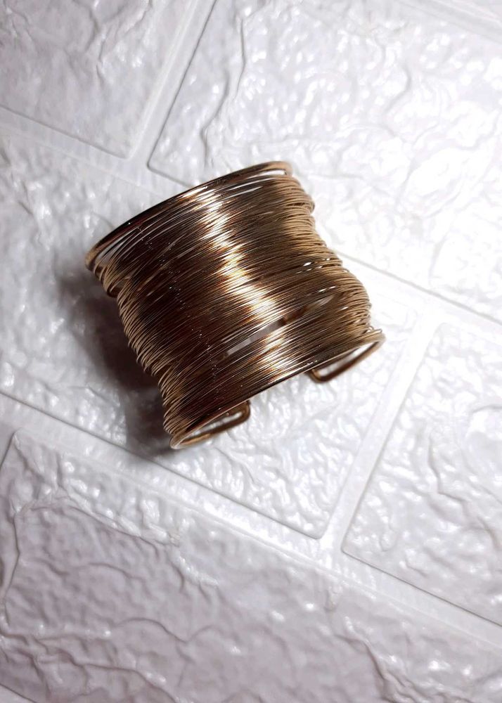 Gold Wire Cuff Bracelet