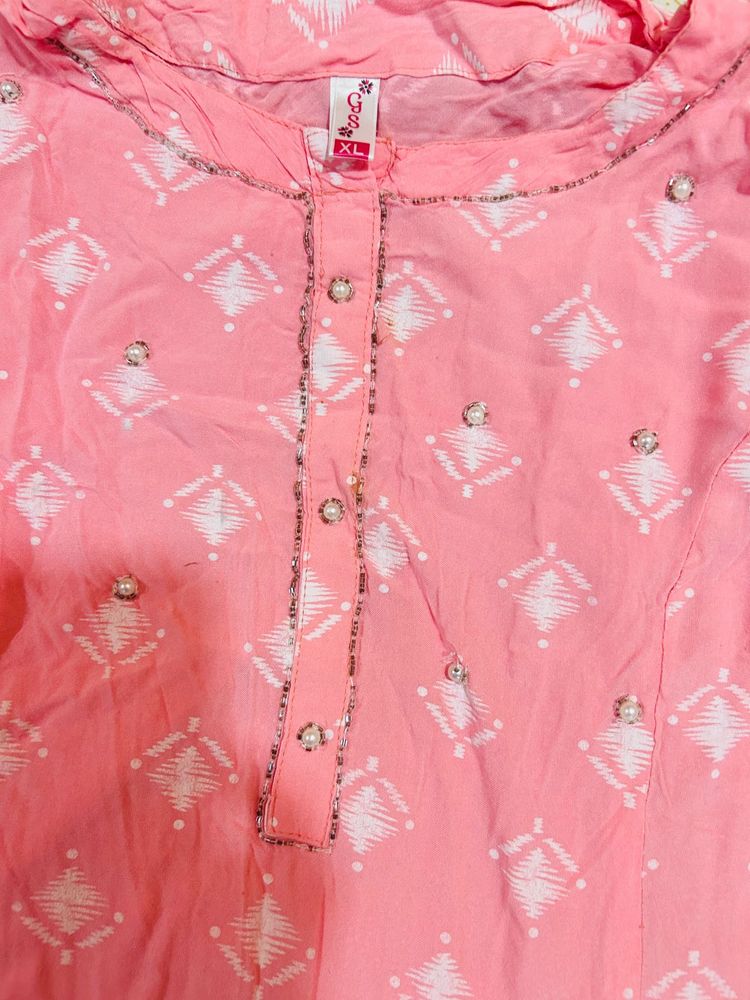 Soft Pink Pearl Kurti