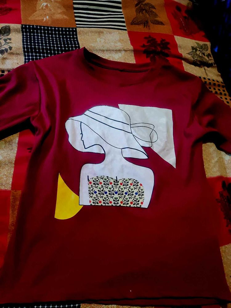 Maroon Graphic Tee