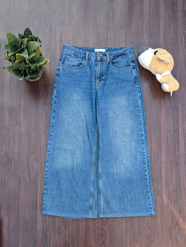 Wide Leg Denim Jeans