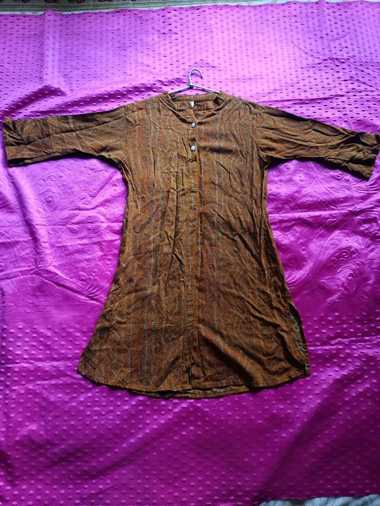 Vintage Brown Tunic Top