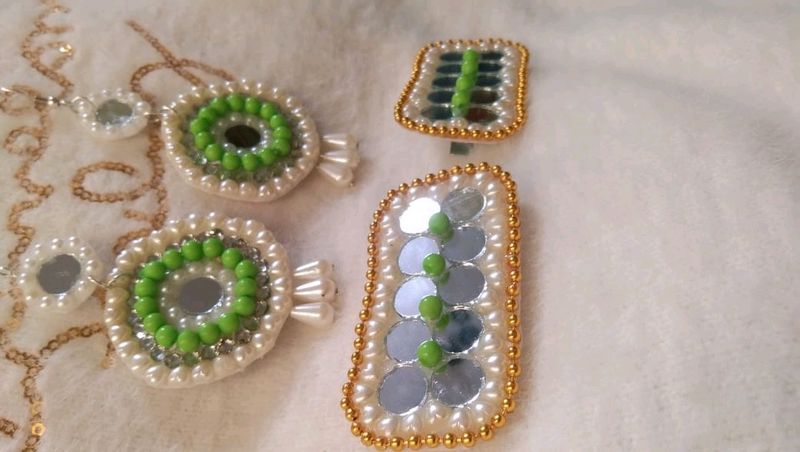 Hair Pin And Earrings
