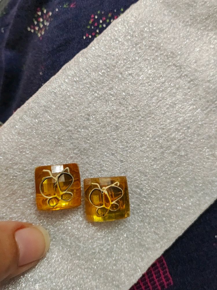 Yellow Pair Of Earrings