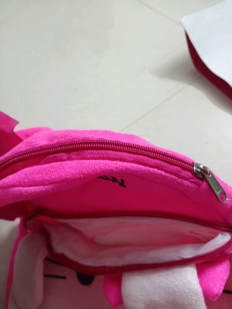 Pink Plush Backpack
