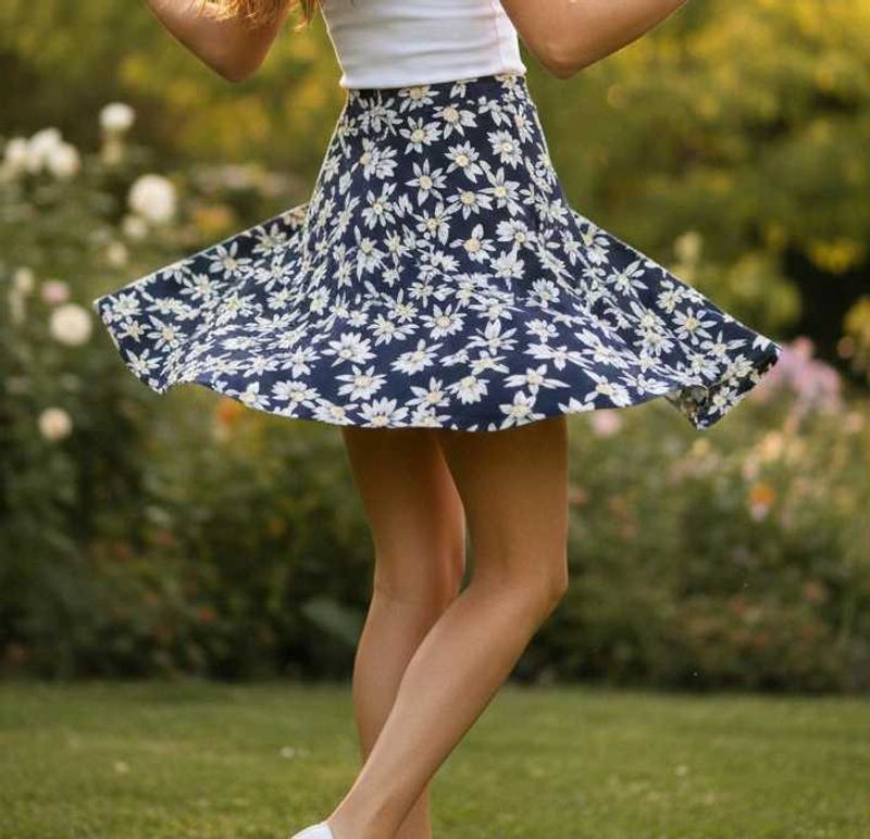 Floral Print Mini Skirt💕
