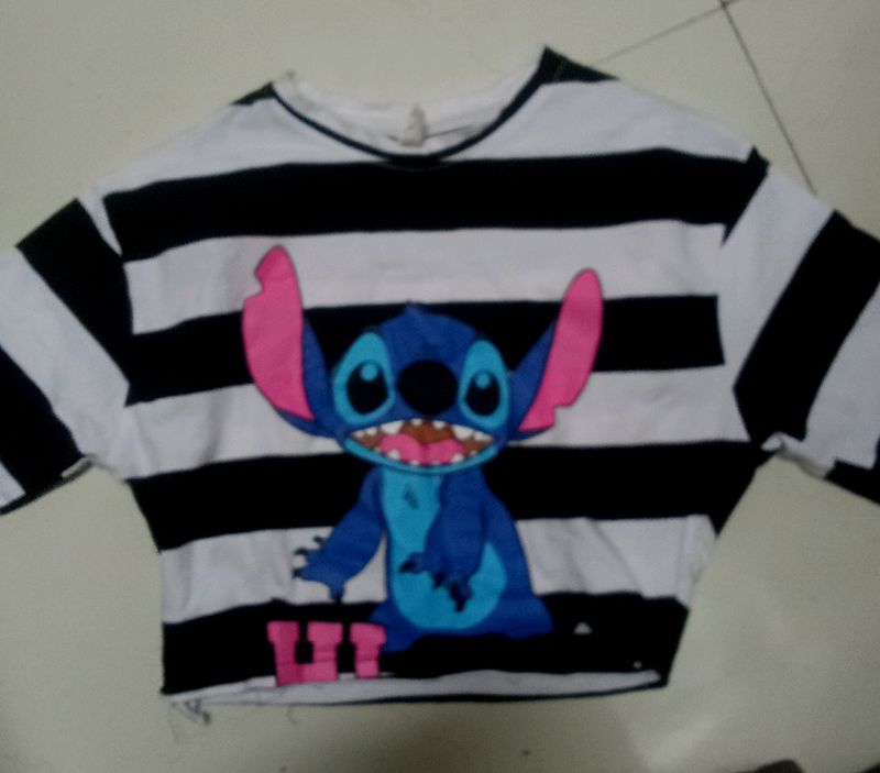 Trendy Broad Striped Crop Top.
