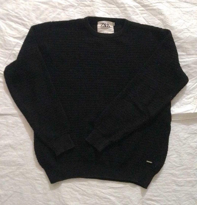 Zara Black Knit Sweater - Size L