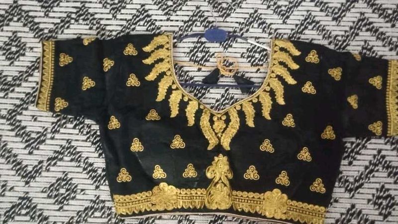 Elegant Black &amp; Gold Blouse