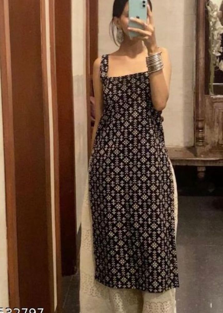 trending black kurti