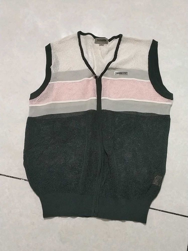 Striped Sleeveless Sweater