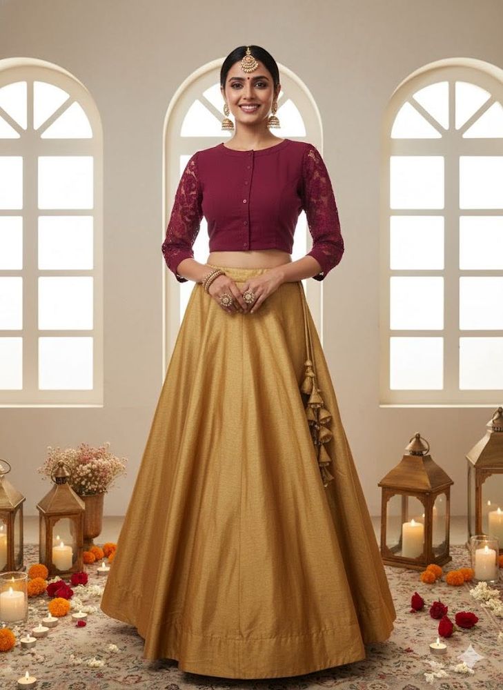 🍷 Reversible Vogue: Crimson Lace Statement Top! ✨