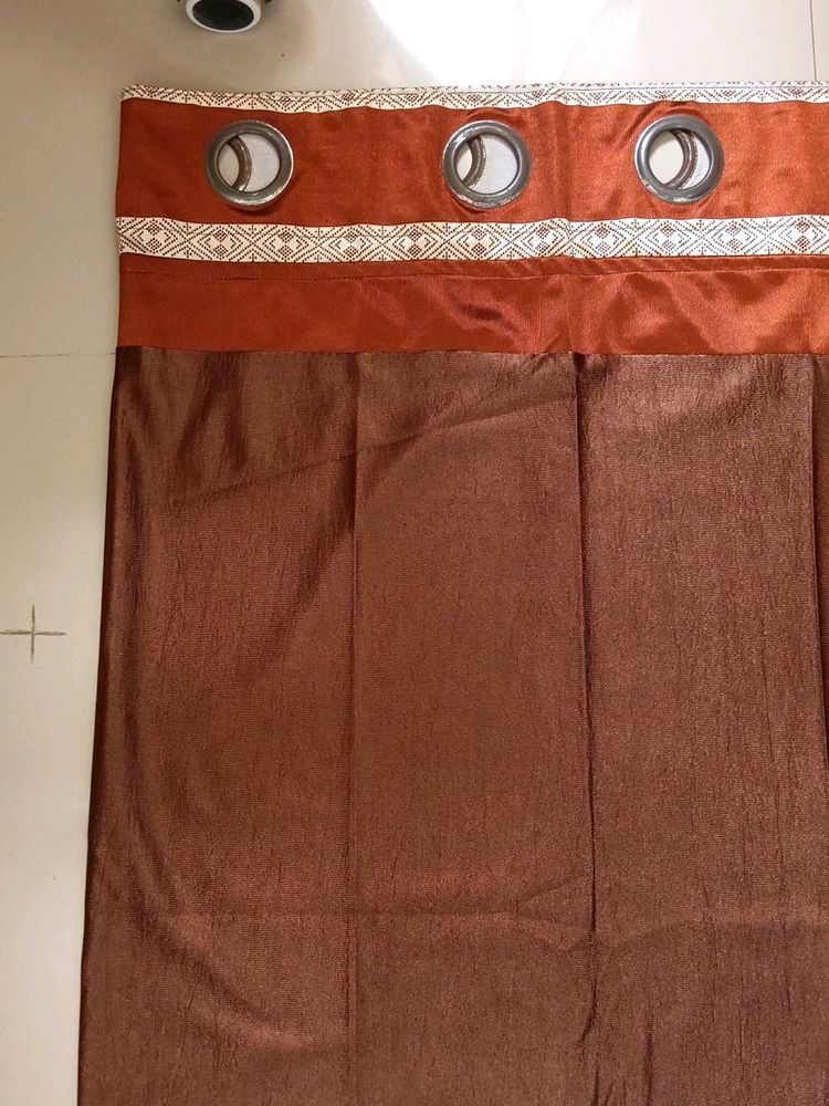 Brown Curtains 9ft -set Of 12