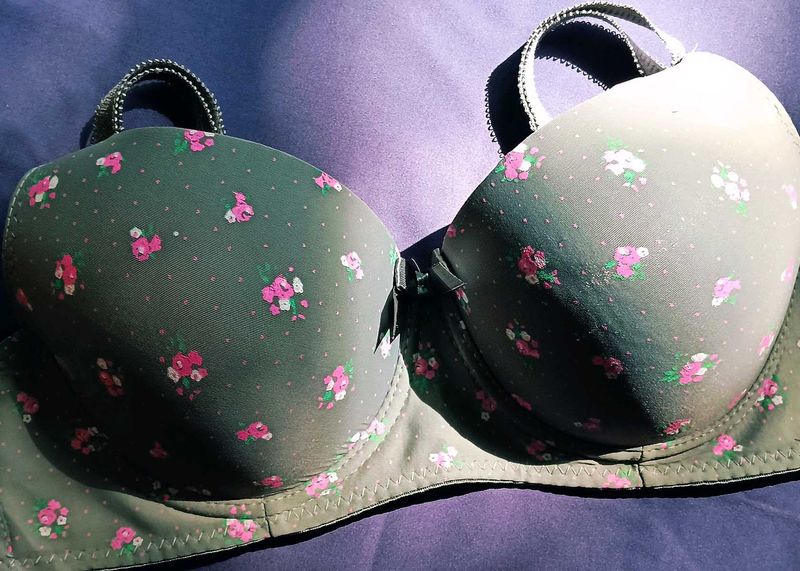 Floral Print Padded Bra