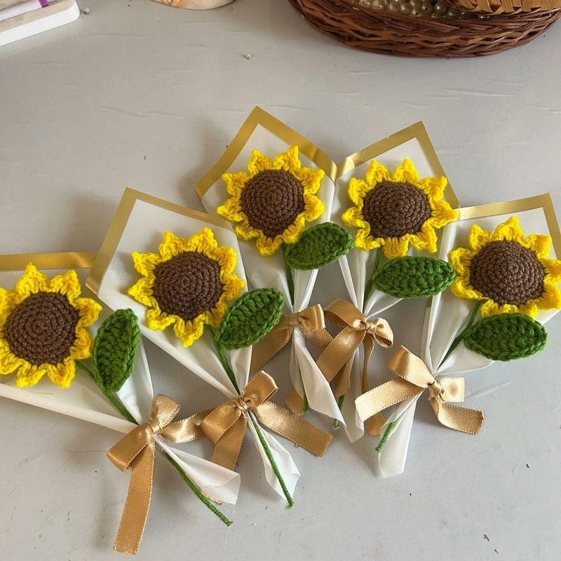Crochet Sunflower Bouquet