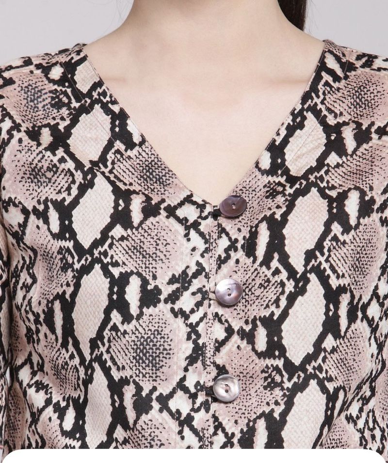 PlusS Studio Snakeskin Print Top XL
