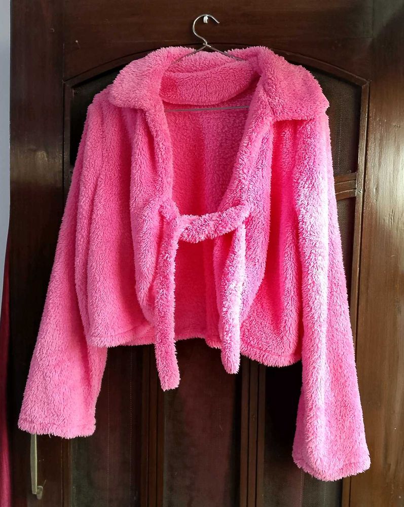 URBANIC Plush Crop Jacket