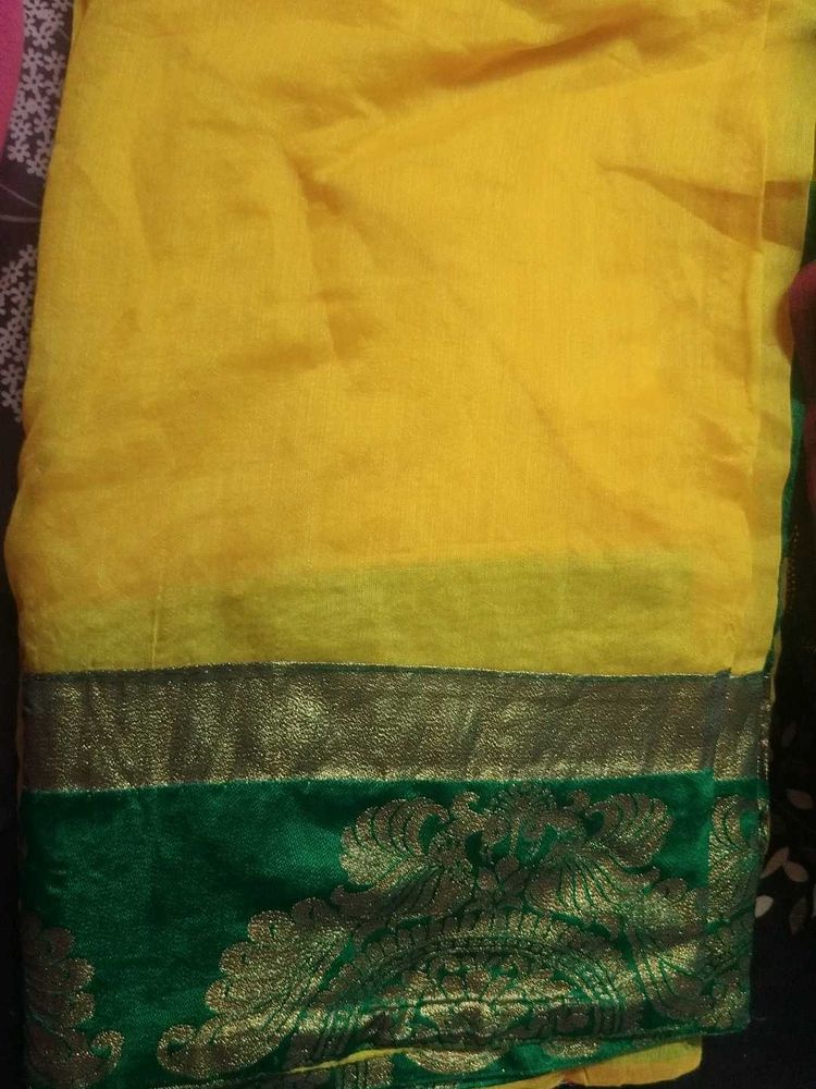 Elegant Yellow Saree
