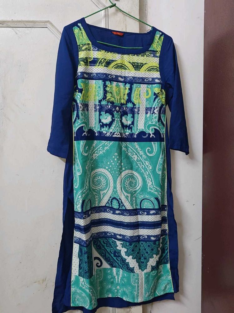 W Abstract Printed Kurta Size 8