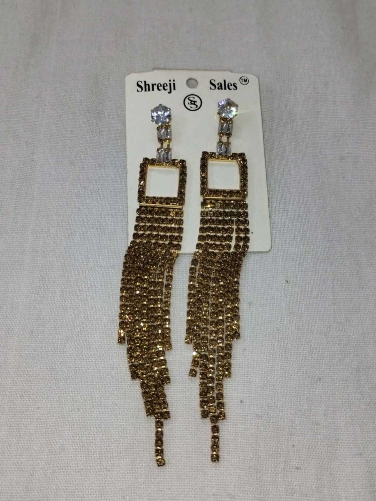 Shreeji Sales Rhinestone Dangle Earrings