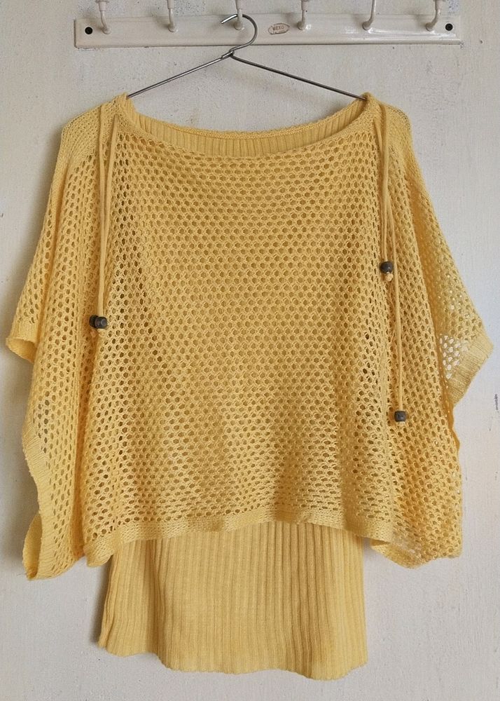 Yellow Woolen Knitted Top(34)