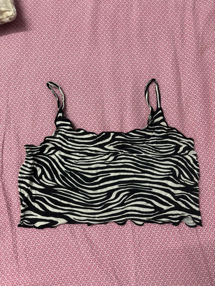 Zebra Print Crop Top