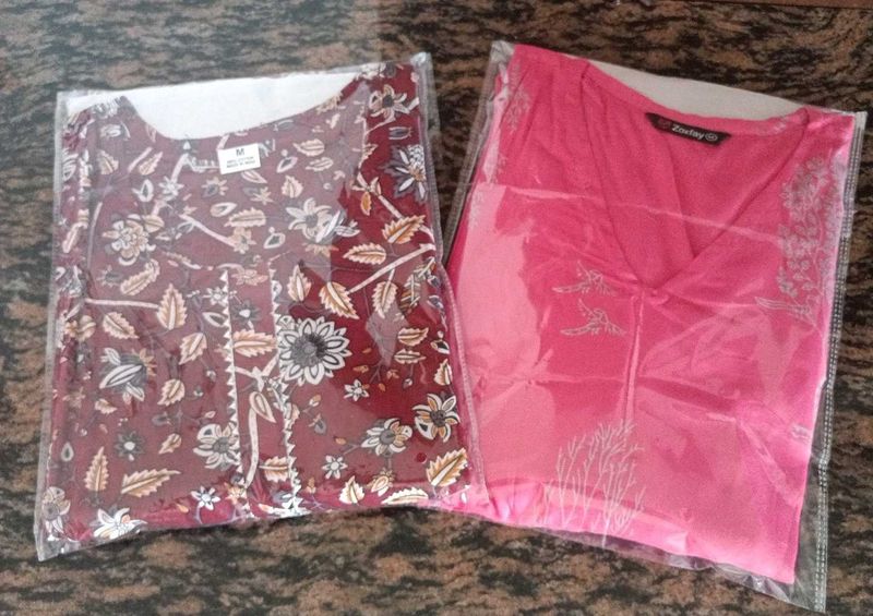 Maternity &amp; Feeding Dresses- Combo of 2 pcs