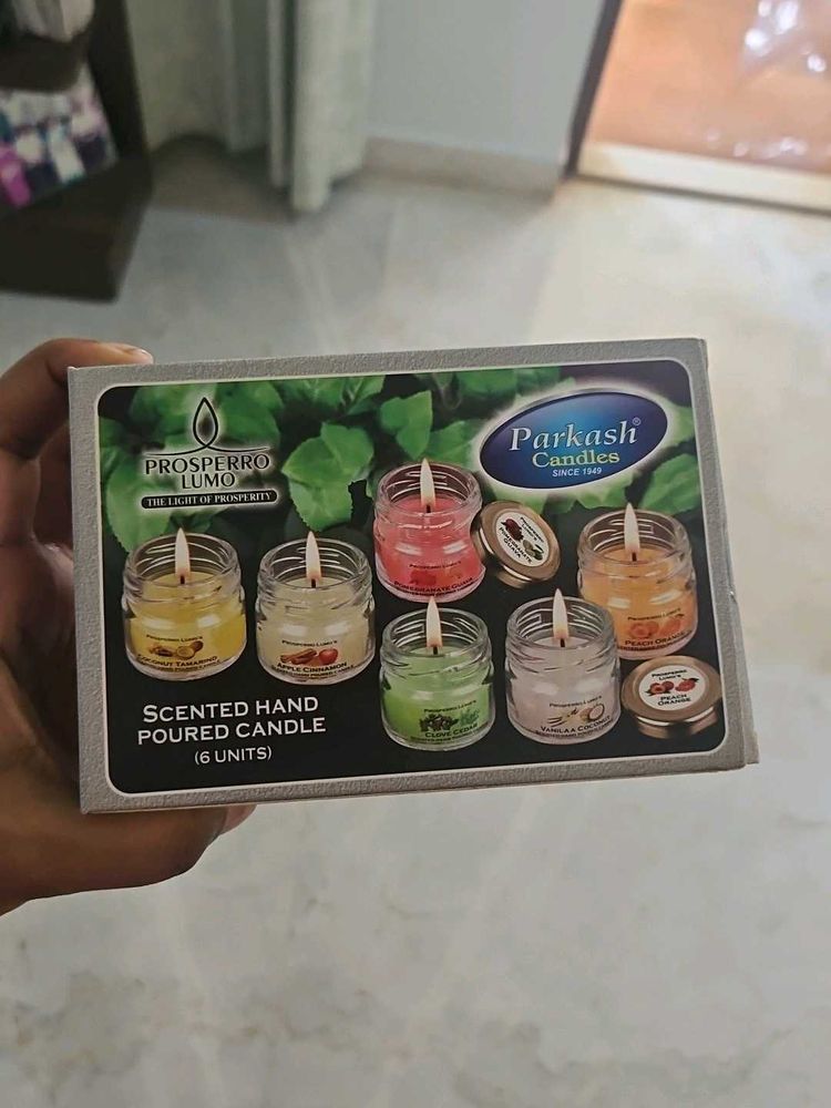 Scented Hand-Poured Candles (6 Units)