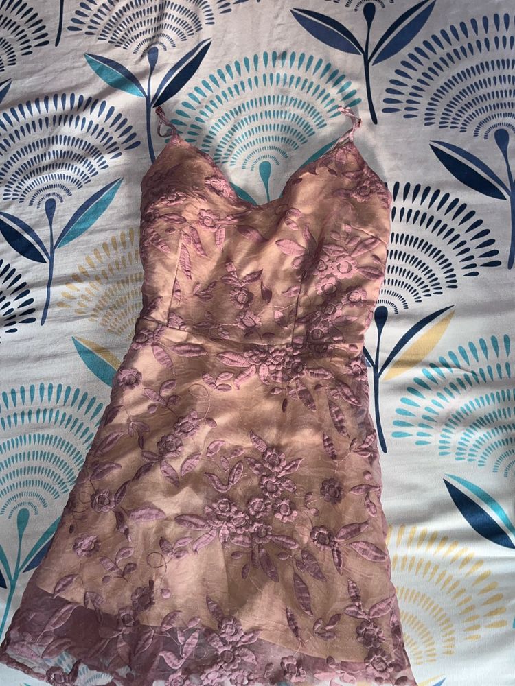 Floral Lace Mini Dress