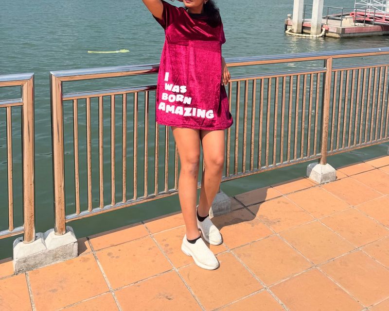 Pink Velvet Mini Dress